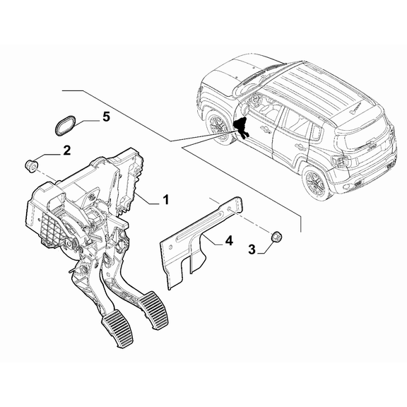 Jeep Renegade 2015-Present Foot Brake Control Nut