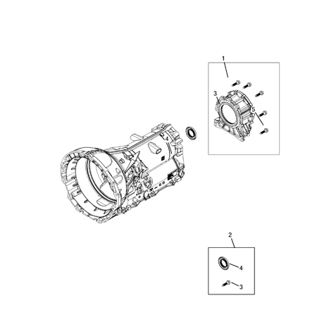 Jeep Grand Cherokee 2011-2020 Case, Extension, Oil Pan, And Indicator (Dipstick) Seal Gasket