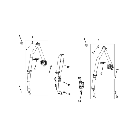 Jeep Wrangler 2018-Present Seat Belts Clip