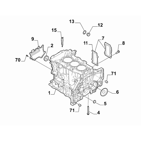 Jeep Avenger 2023-Present Crankcase And Cylinder Head Seal Gasket