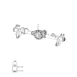 Jeep Wrangler 2018-Present Front Axle: Housing, Differential And Vent Pillar