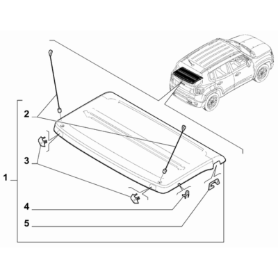 Jeep Renegade 2015-Present Interior Trim Hat Board