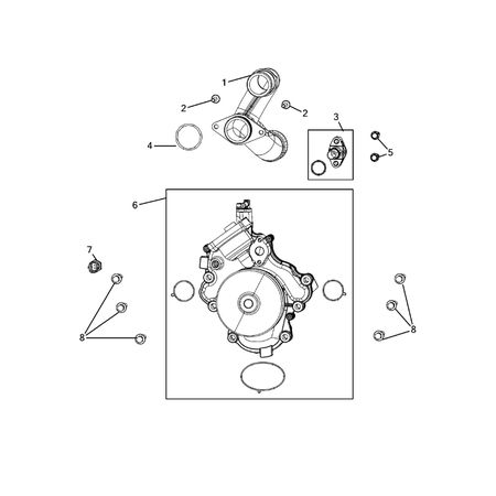 Jeep Wrangler 2018-Present Water Pump And Related Parts Screw