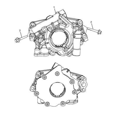 Jeep Grand Cherokee 2011-2020 Engine Oiling, Oil Pan And Indicator (Dipstick) Oil Pump