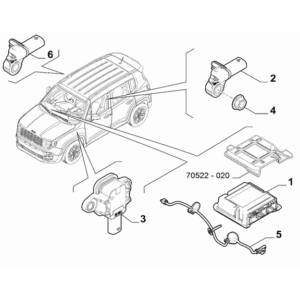 Jeep Wrangler 2018-Present Battery, Battery Tray And Cables Screw