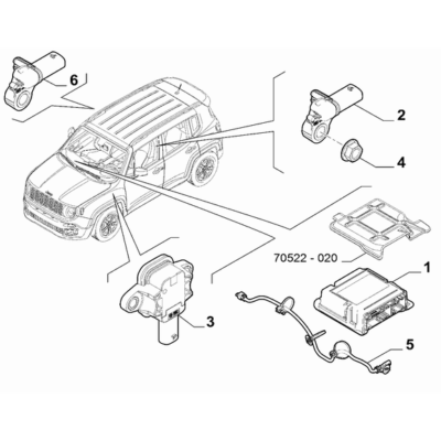 Jeep Renegade 2015-Present Air-Bag Devices Control Unit For Airbag