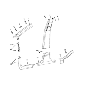 Jeep Cherokee 2014-2018 Panels-Moldings-Scuff Plates, Pillar, Cowl, 1/4 Panel Trim And Cargo Covers Covering