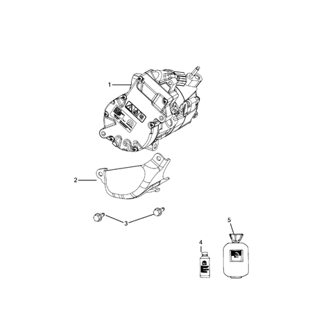 Jeep Grand Cherokee 2021-Present Air Conditioner Compressor And Mounting Bracket