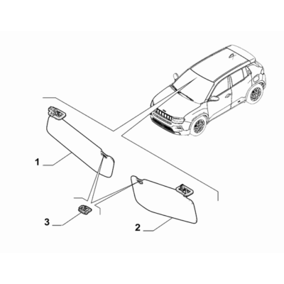 Jeep Avenger 2023-Present Accessories And Various Gaskets Sun Visor