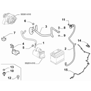 Jeep Wrangler 2018-Present Battery, Battery Tray And Cables Bracket