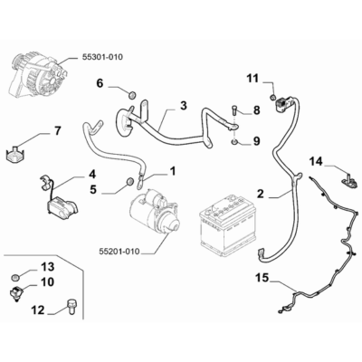 Jeep Renegade 2015-Present Battery Electric Cable