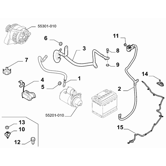 Jeep Renegade 2015-Present Battery Ground Cable