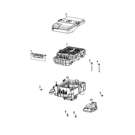 Jeep Grand Cherokee 2021-Present Power Distribution, Fuse Block, Junction Block, Relays And Fuses Electric Cable