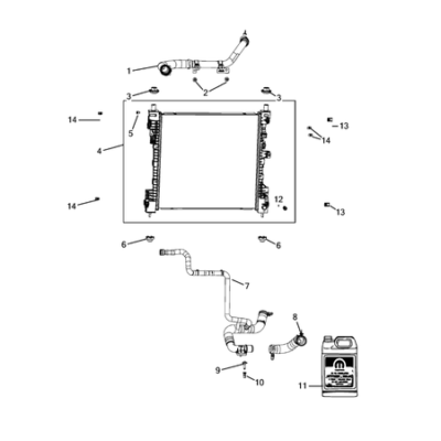 Jeep Grand Cherokee 2021-Present Radiator And Related Parts; Charge Air Cooler Hose