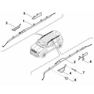 Jeep Wrangler 2018-Present Battery, Battery Tray And Cables Screw