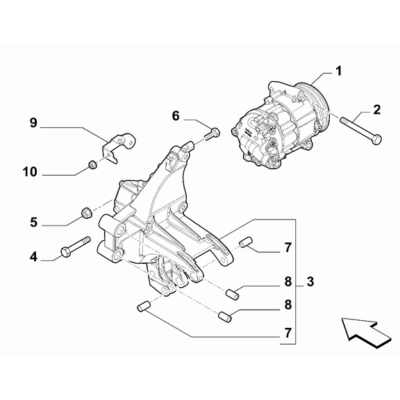 Jeep Renegade 2015-Present Air Conditioning Compressor Screw