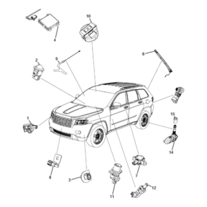 Jeep Grand Cherokee 2011-2020 Radio, Antenna, Speakers, Dvd, And Video Systems Antenna