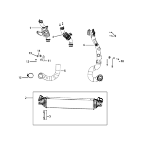 Jeep Compass 2017-Present Radiator And Related Parts; Charge Air Cooler Hose