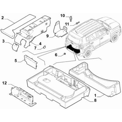 Jeep Renegade 2015-Present Baggage Compartment Interior Trimming Plug