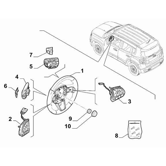 Jeep Renegade 2015-Present Steering Gear Boot