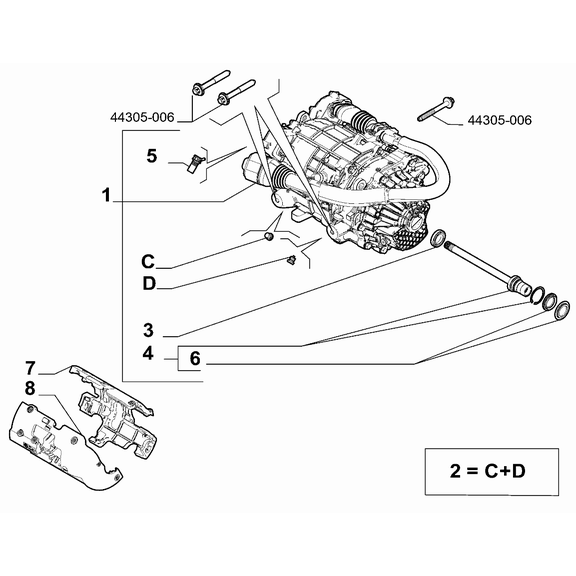 Jeep Renegade 2015-Present 4X4 Rear Bridge And Axles Cap Kit