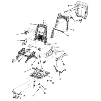 Jeep Grand Cherokee 2011-2020 Front Seats – Adjusters, Recliners, Shields And Risers Adjuster