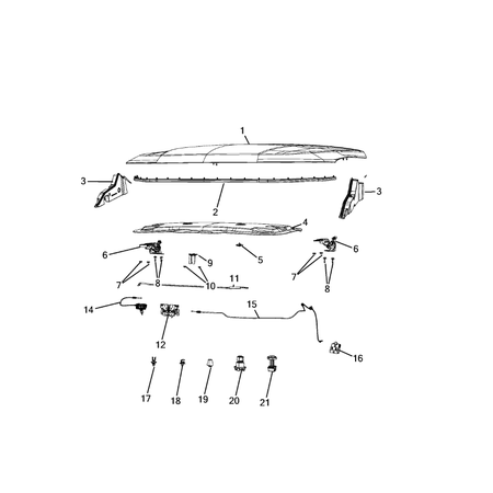 Jeep Compass 2017-Present Hood And Hood Release Hinge