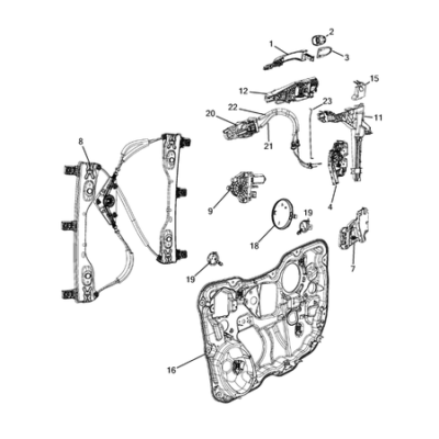 Jeep Cherokee 2014-2018 Front Door Window Regulator