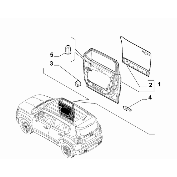 Jeep Renegade 2015-Present Side Front Doors Pad