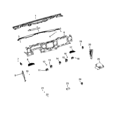 Jeep Wrangler 2018-Present Instrument Panel Screw