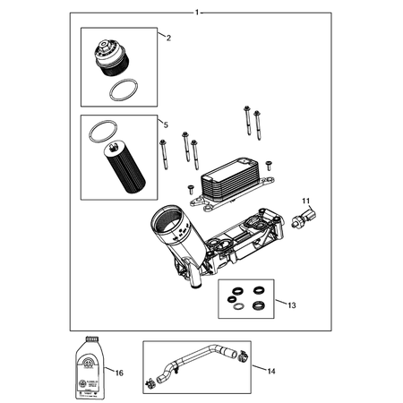 Jeep Grand Cherokee 2011-2020 Engine Oiling, Oil Pan And Indicator (Dipstick) Oil