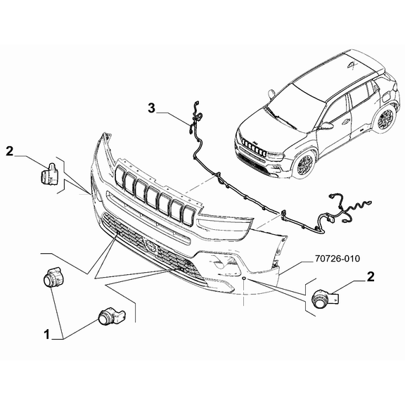 Jeep Avenger 2023-Present Signalling Devices Sensor