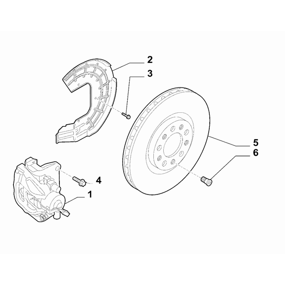 Jeep Renegade 2015-Present Front Brakes Screw And Washerassy