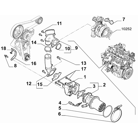 Jeep Renegade 2015-Present Exhaust Gas Control Device Electro-Valve