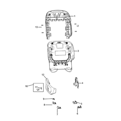 Jeep Grand Cherokee 2021-Present Front Seats – Adjusters, Recliners, Shields And Risers Clamping Kit