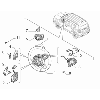 Jeep Renegade 2015-Present Steering Gear Switch Panel