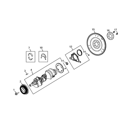 Jeep Grand Cherokee 2011-2020 Crankshaft, Piston, Drive Plate, Flywheel, And Damper Bearing