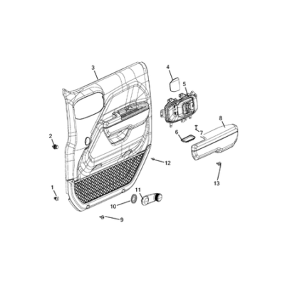 Jeep Wrangler 2018-Present Door Trim Panels – Front And Rear Armrest