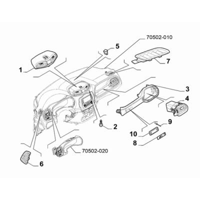 Jeep Renegade 2015-Present Instrument Panel Rivet