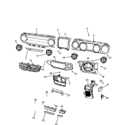 Jeep Wrangler 2018-Present Instrument Panel Panel