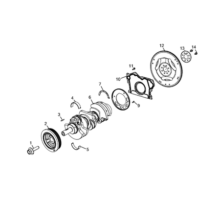 Jeep Grand Cherokee 2021-Present Crankshaft, Piston, Drive Plate, Flywheel, And Damper Plate