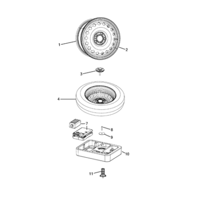 Jeep Compass 2017-Present Wheel Spare Plate