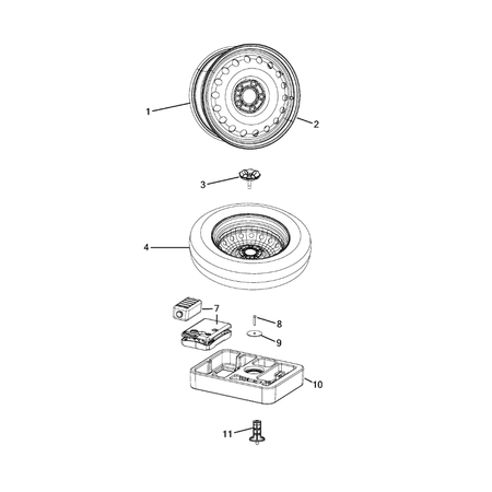 Jeep Compass 2017-Present Wheel Spare Lock Washer