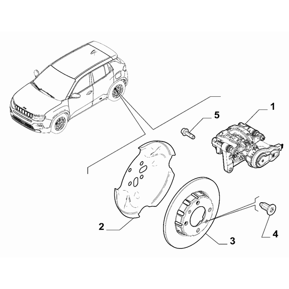 Jeep Avenger 2023-Present Rear Brakes Screw