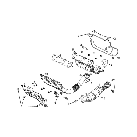 Jeep Grand Cherokee 2011-2020 Manifolds And Vacuum Fittings Exhaust Manifold