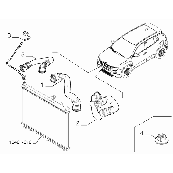 Jeep Avenger 2023-Present Radiator And Leads Sleeve