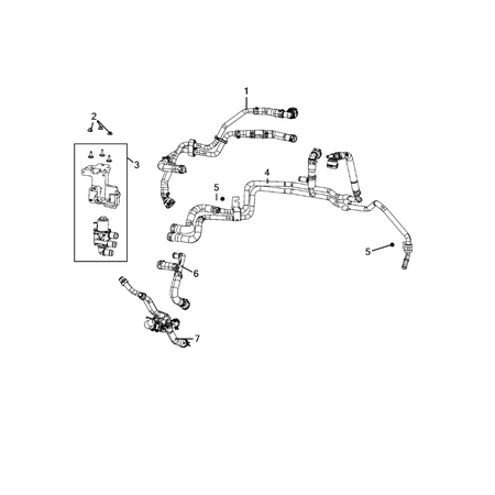 Jeep Wrangler 2018-Present Air Conditioner And Heater Plumbing Hose