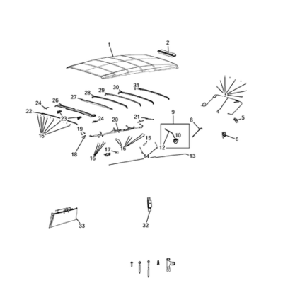 Jeep Wrangler 2018-Present Roof Prop