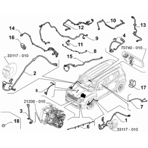 Jeep Wrangler 2018-Present Battery, Battery Tray And Cables Bracket