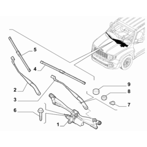 Jeep Avenger 2023-Present Bodyshell, Panels (Front Part) Screw